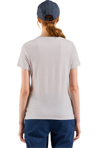 Odlo camiseta montaña manga corta mujer ASCENT MERINO 160 TREE LOGO vista trasera