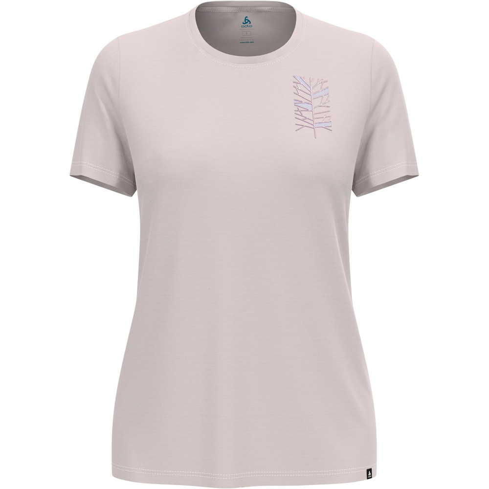 Odlo camiseta montaña manga corta mujer ASCENT MERINO 160 TREE vista detalle