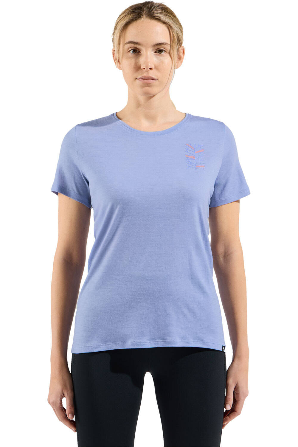Odlo camiseta montaña manga corta mujer ASCENT MERINO 160 TREE vista frontal