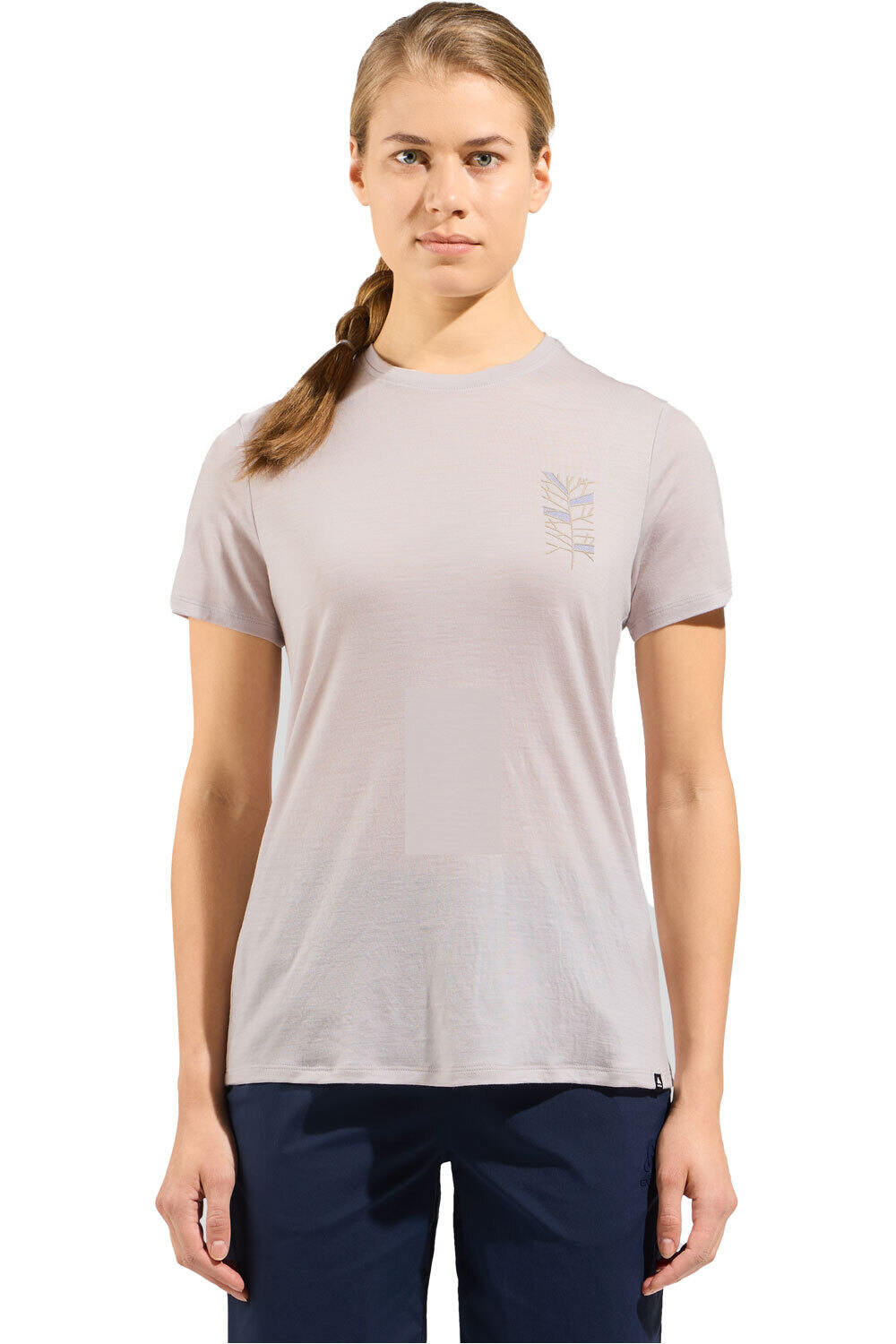 Odlo camiseta montaña manga corta mujer ASCENT MERINO 160 TREE vista frontal