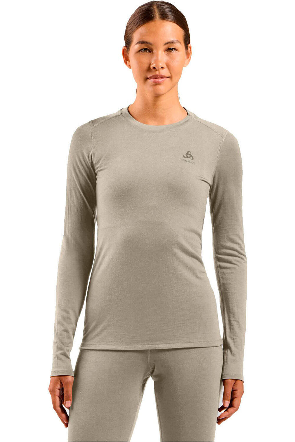Odlo camiseta térmica manga larga mujer MERINO 160 vista frontal
