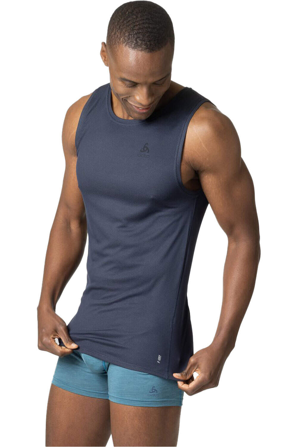 Odlo camiseta térmica sin mangas hombre BL TOP crew neck singlet ACTIVE F-DRY LI vista frontal