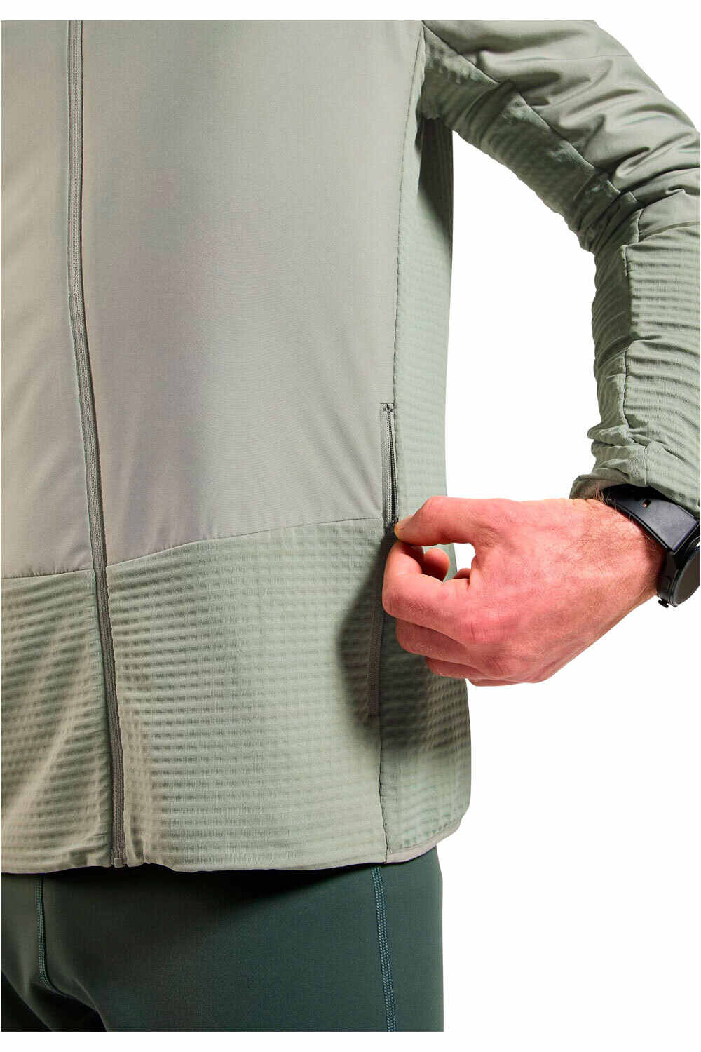 Odlo forro polar hombre forro polar abierto vista detalle