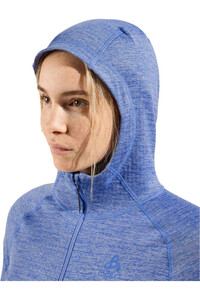 Odlo forro polar mujer Mid layer hoody full zip TENCIA vista detalle