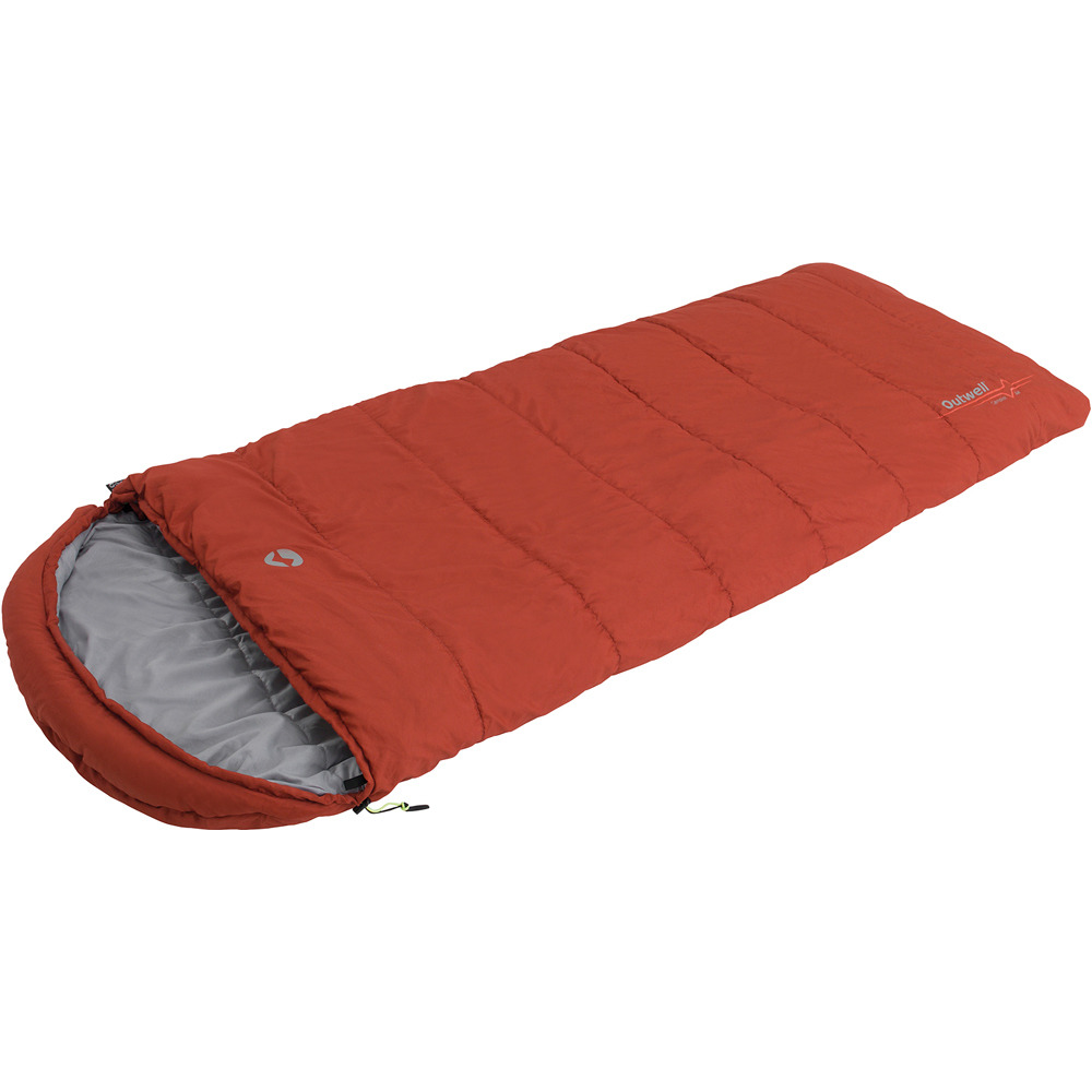 Outwell saco de dormir CAMPION LUX BURNT Orange vista frontal