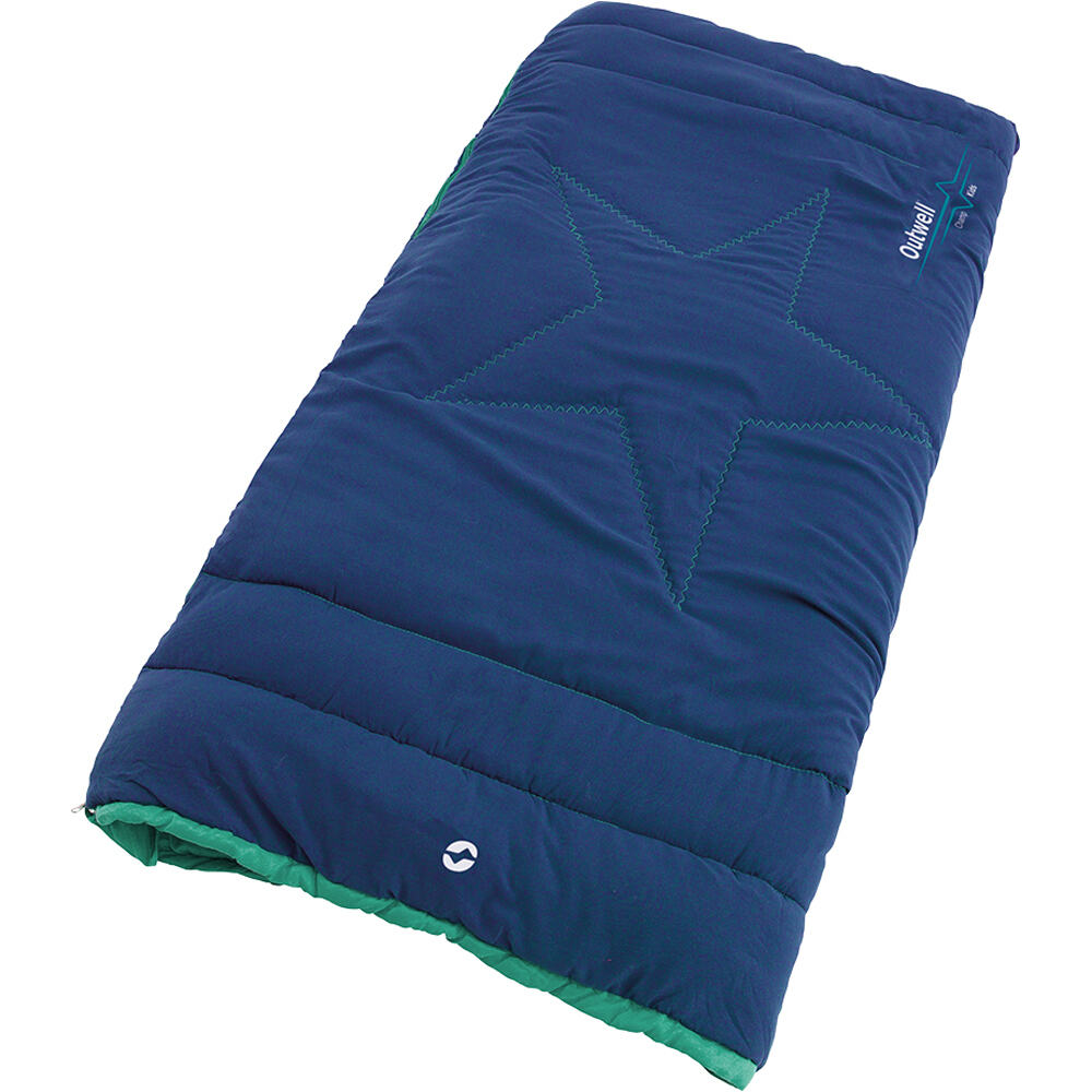 Outwell saco de dormir CHAMP KIDS Ocean Blue vista frontal