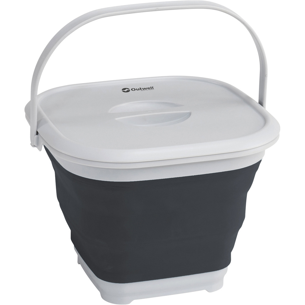 Outwell varios menaje COLLAPS BUCKET SQUARE cubo con tapa vista frontal