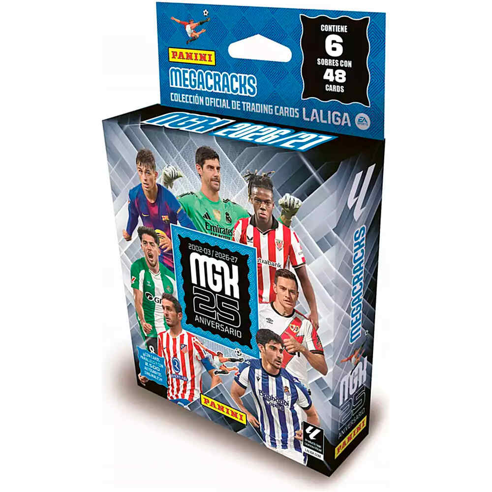 Panini colecciona d.equipo Ecoblister 6 sobres TC Megacracks 2026/27 vista frontal