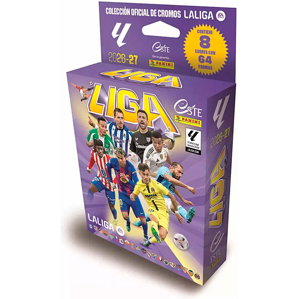 Panini colecciona d.equipo Ecoblister 8 sobres Liga Este 2026-2027 vista frontal