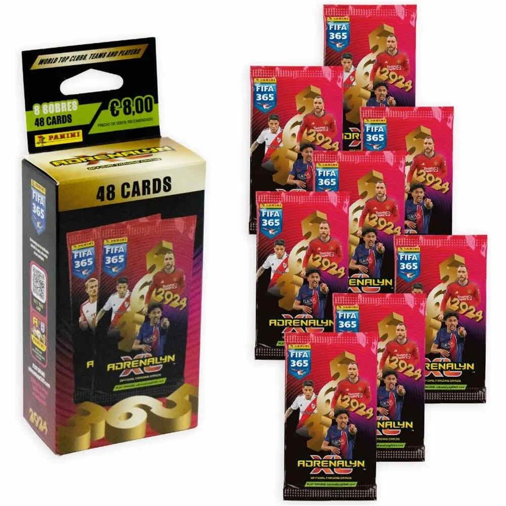 Panini colecciona d.equipo Ecoblister 8 sobres TC Adrenalyn FIFA 365 (2024) 01