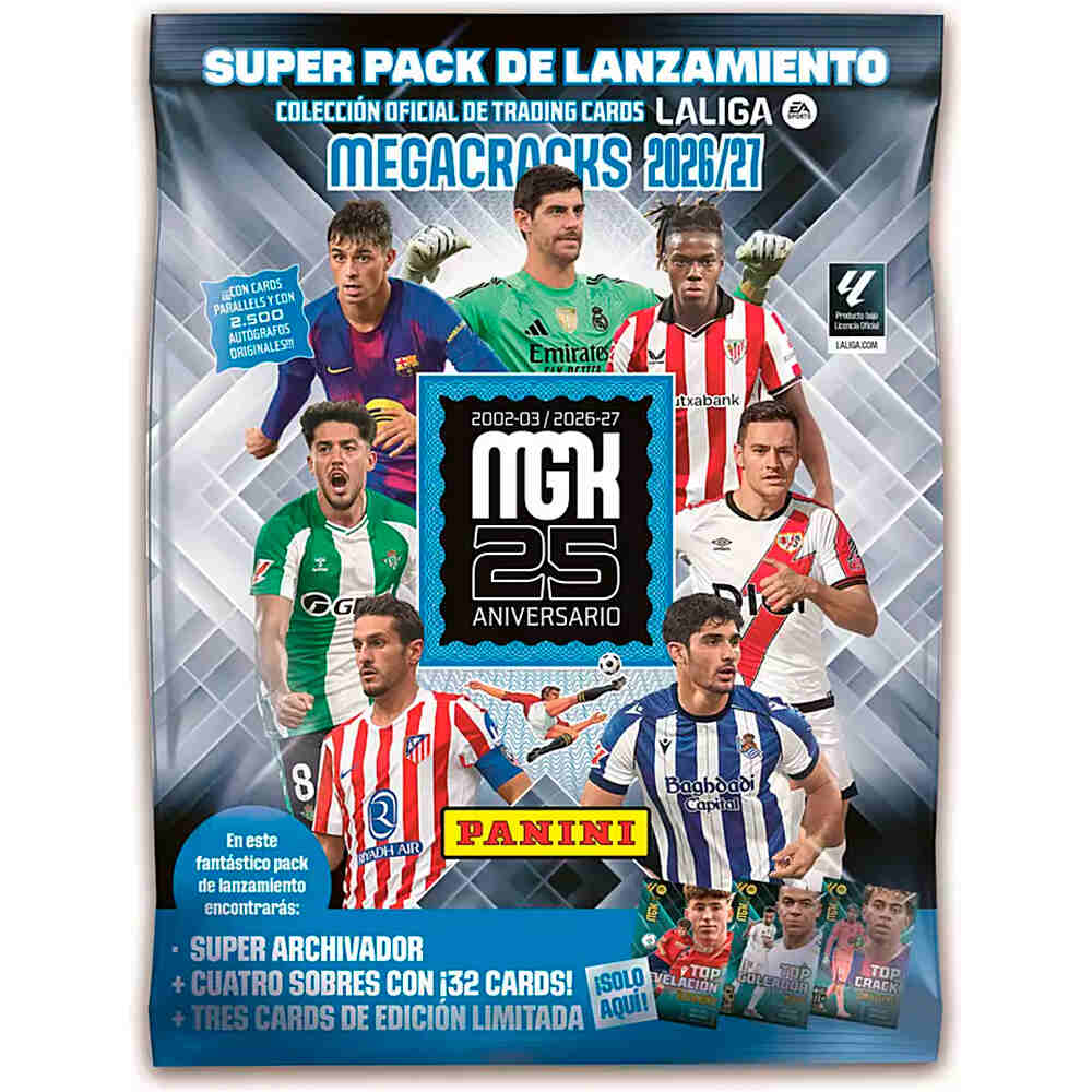 Panini colecciona d.equipo Megapack (archivador +4 sobres + 3 cartas Edicion limitada) vista frontal