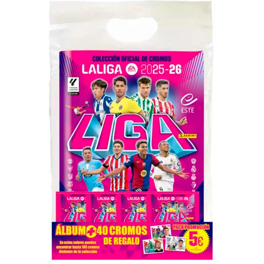 Panini colecciona d.equipo Starter Pack (lbum+ 5 sobres)  Liga Est vista frontal
