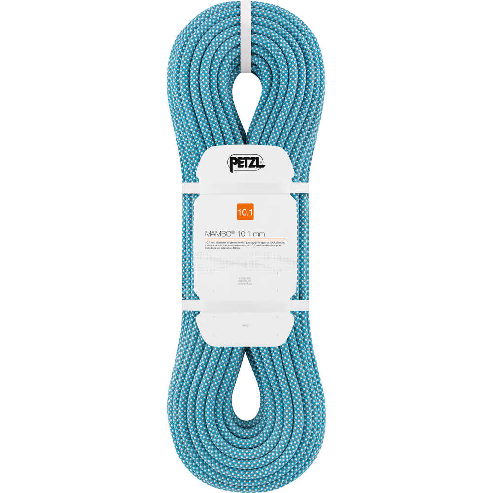 Petzl cuerda escalada CORDE MAMBO 10.1 MM TURQUOISE 60m vista frontal