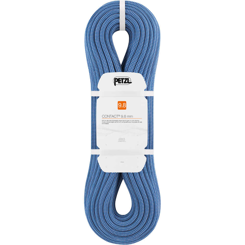 Petzl cuerda escalada CUERDA CONTACT 9.8MM AZUL 70 M vista frontal