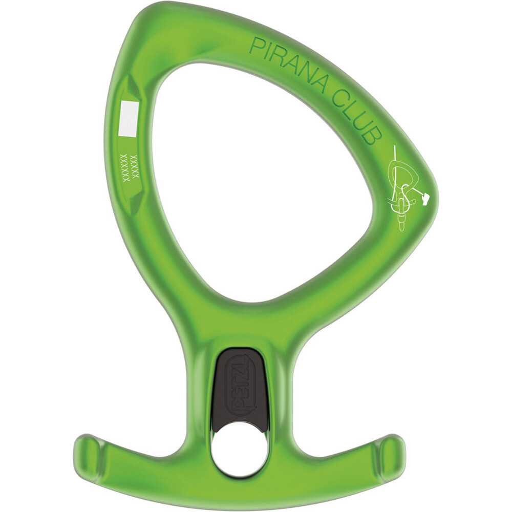 Petzl descendedor Descensor PIRANA CLUB GREEN vista frontal