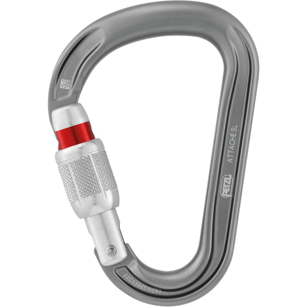 Petzl mosquetón seguridad Mosquetn ATTACHE SCREW-LOCK Gris vista frontal