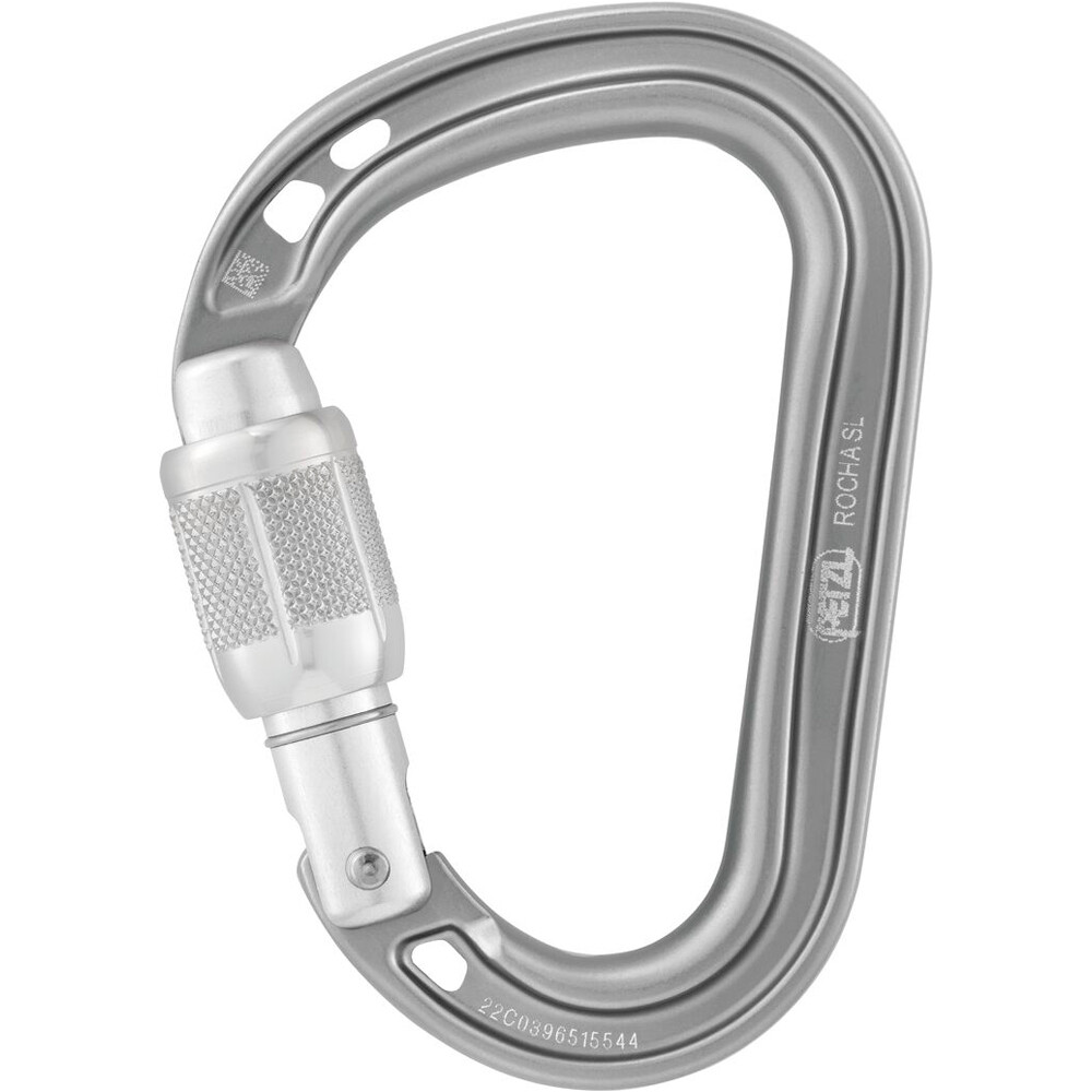 Petzl mosquetón seguridad Mosquetn ROCHA SCREW-LOCK Gris 01