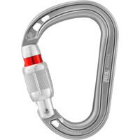 Petzl mosquetón seguridad Mosquetn ROCHA SCREW-LOCK Gris vista frontal