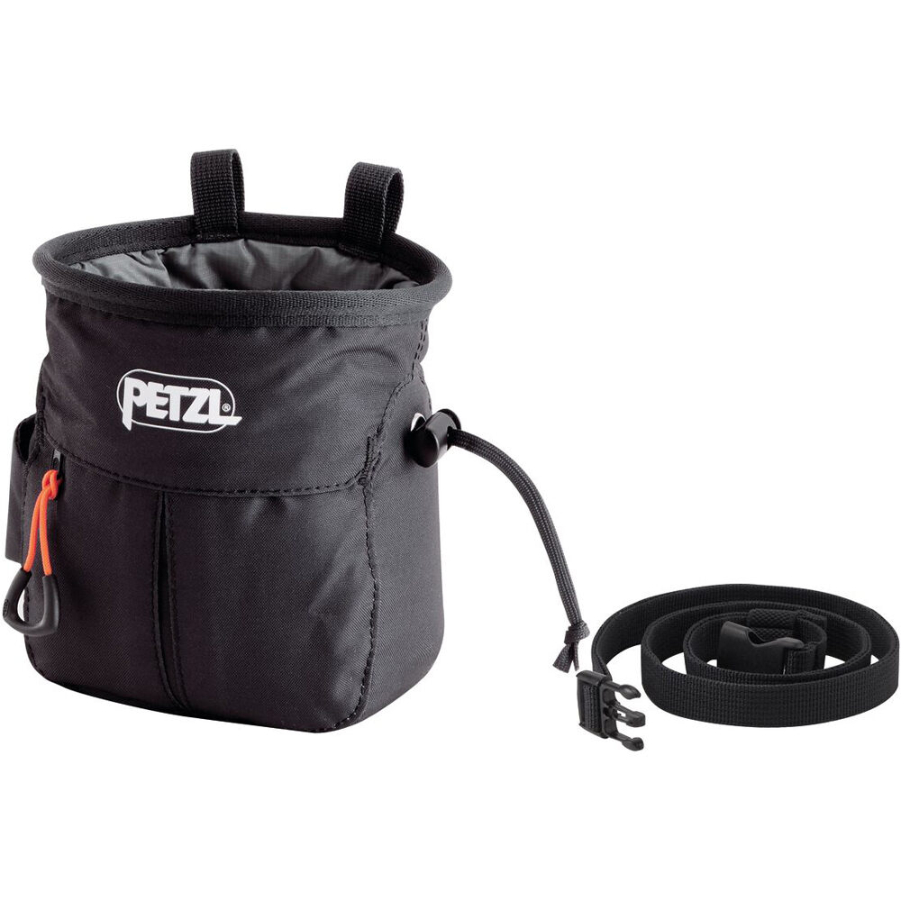 Petzl saco magnesio Bolsa para magnesio SAKAPOCHE Negro vista frontal