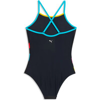 Puma bañador natación niña GIRLS PLACED PRINT SWIMSUIT 1P vista trasera