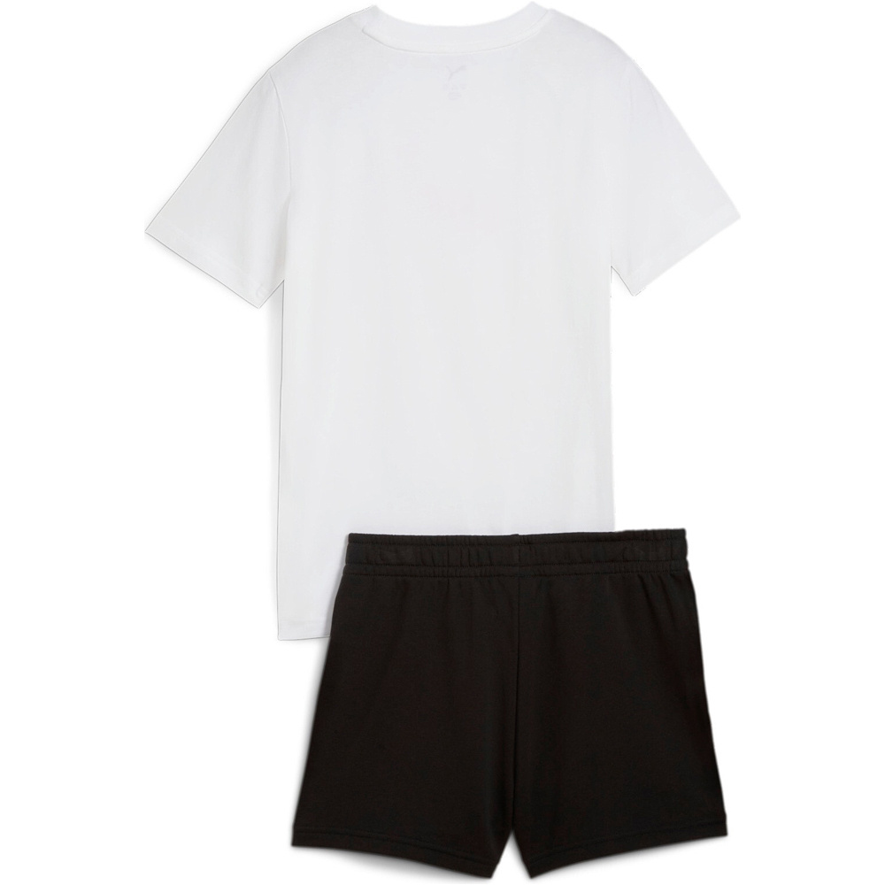 Puma bermuda junior niña ESS No.1 Logo Tee and Shorts Set G vista trasera