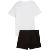 Puma bermuda junior niña ESS No.1 Logo Tee and Shorts Set G vista trasera