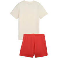 Puma bermuda junior niña FLAMING LOVE Tee and Shorts Set G vista trasera