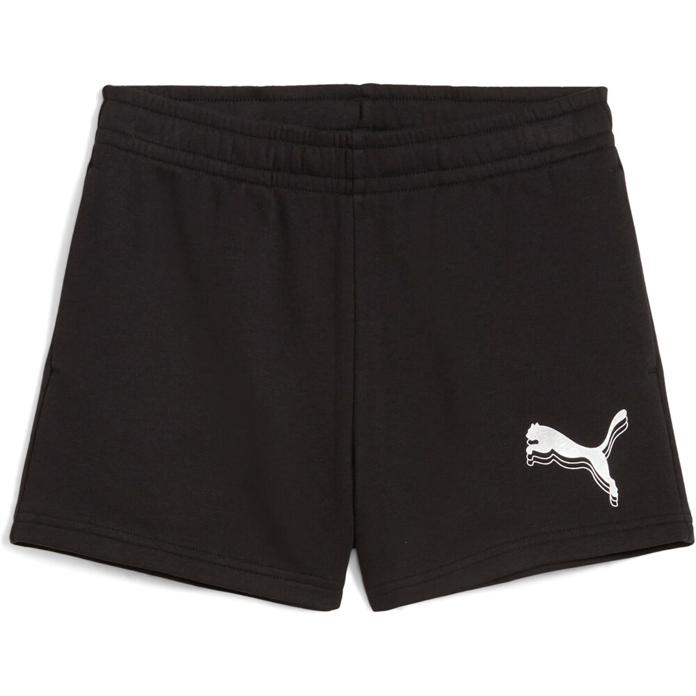 Puma bermuda niña ESS METALLIC Shorts vista frontal