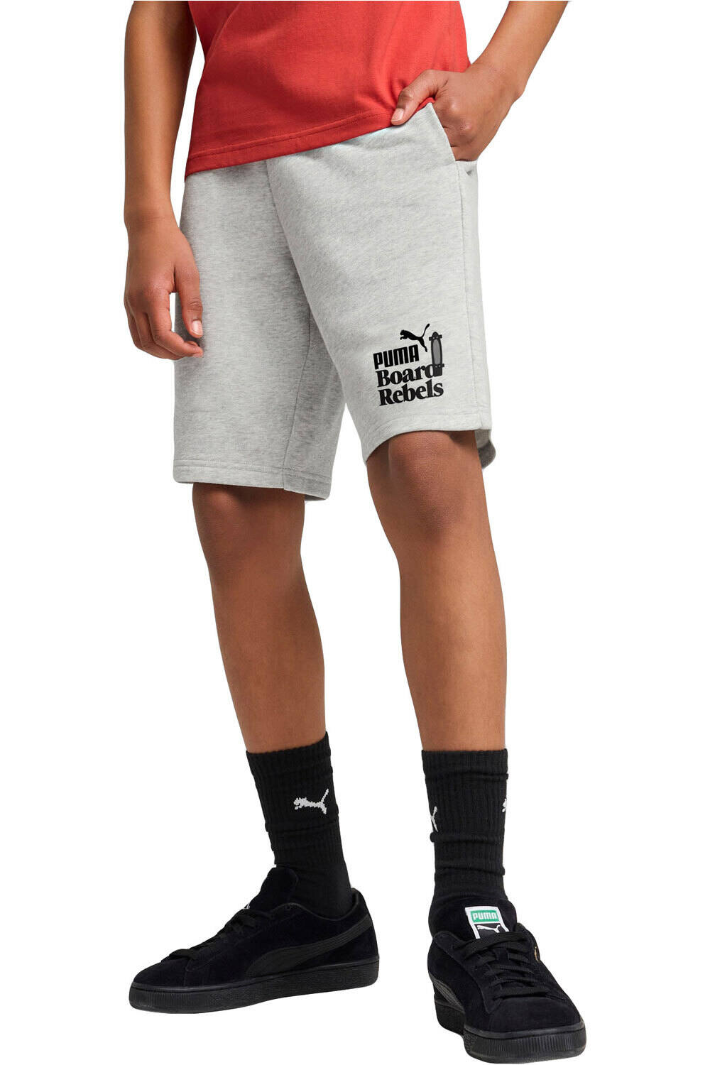 Puma bermuda niño MID90S Long Shorts TR B vista frontal