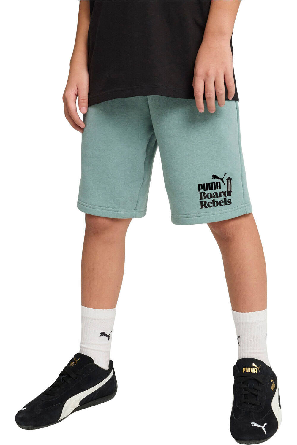 Puma bermuda niño MID90S Long Shorts TR B vista frontal