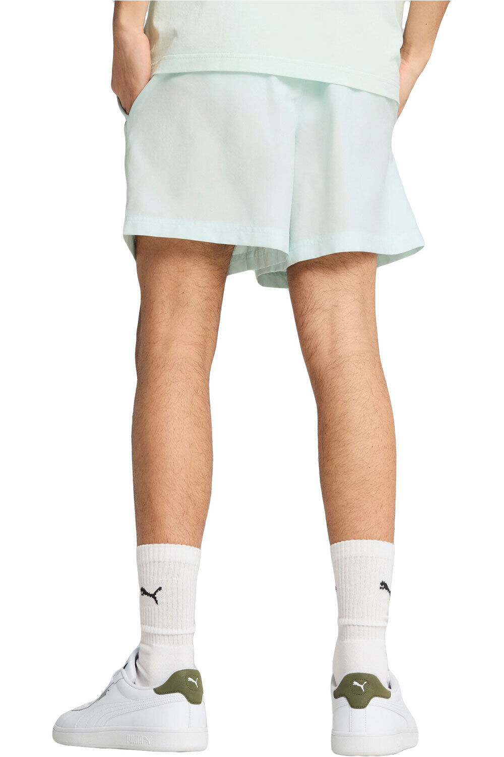 Puma bermudas hombre ESS LOGO LAB Puma Logo Woven Shorts  5 vista trasera