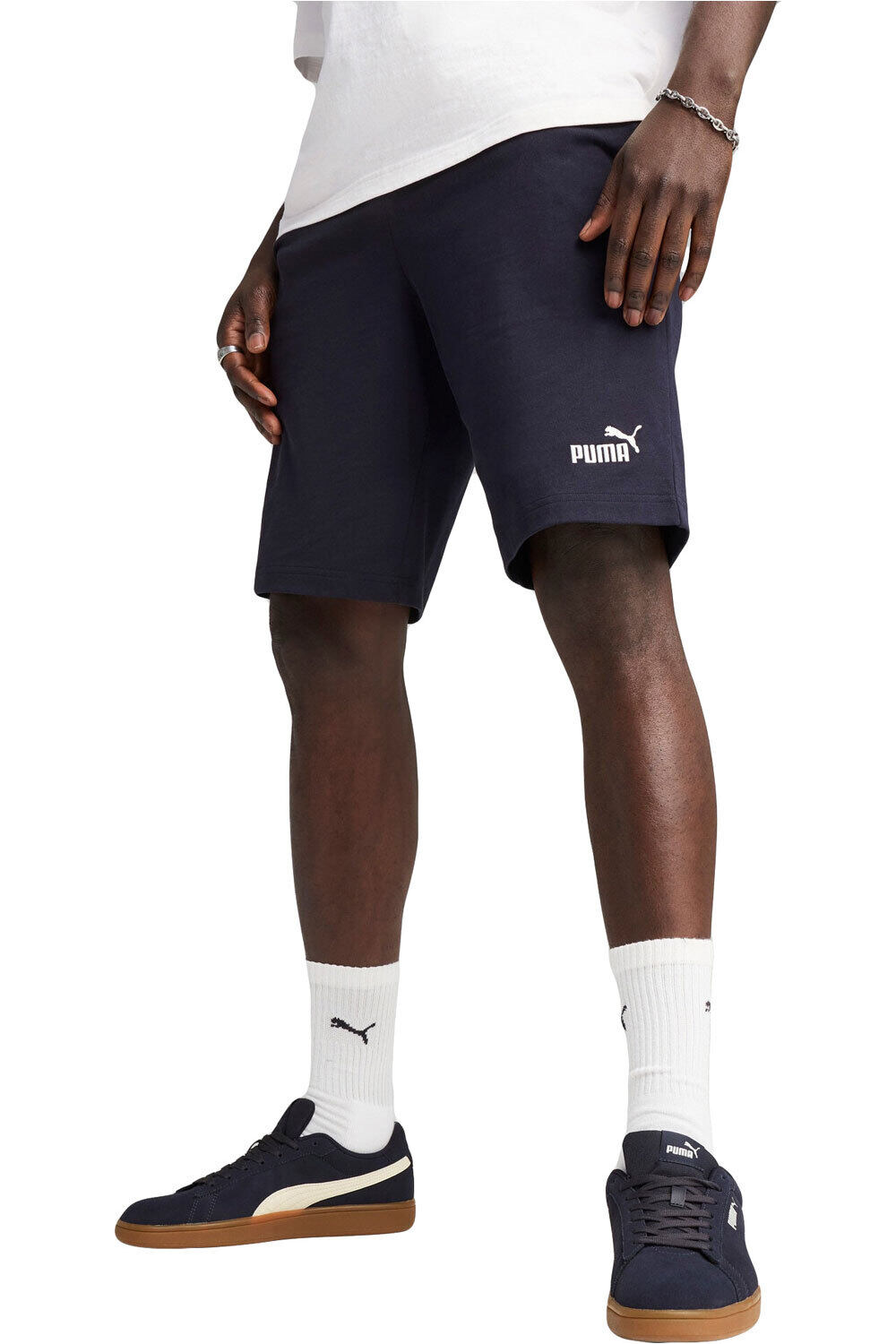 Puma bermudas hombre ESS No. 1 Logo Jersey Shorts 10 vista frontal