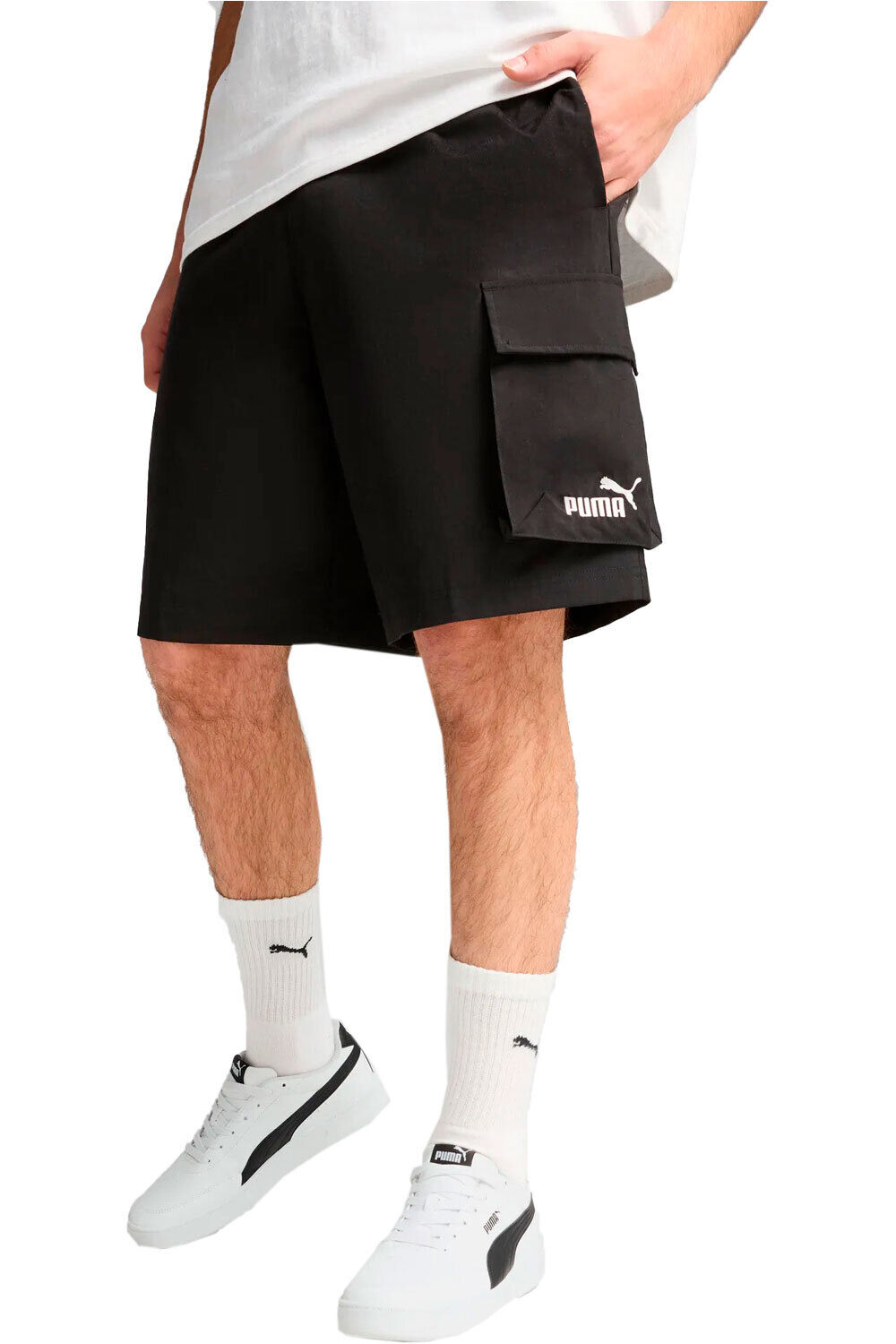 Puma bermudas hombre ESS No. 1 Logo Woven Cargo Shorts 9 vista frontal