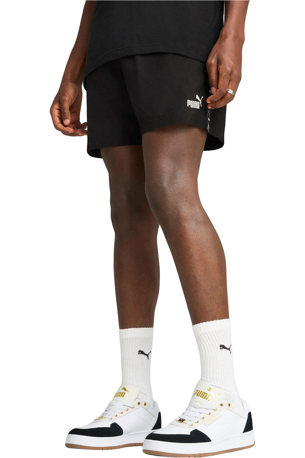 Puma bermudas hombre ESS TAPE Woven Shorts 5 vista frontal