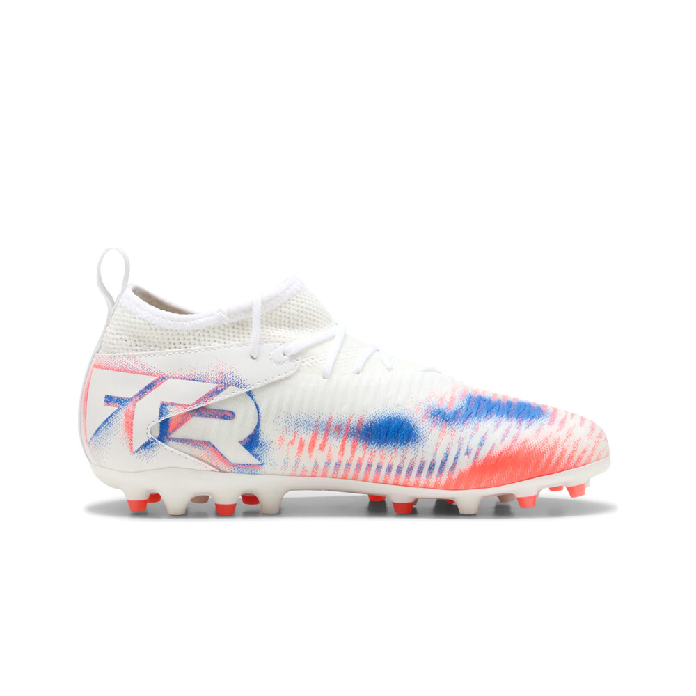 Puma botas de futbol niño cesped artificial FUTURE 8 MATCH MG JR BLNA puntera