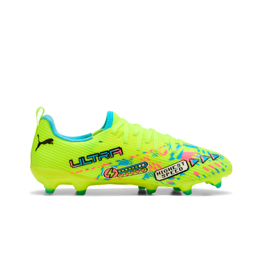Puma botas de futbol niño cesped artificial ULTRA 7 MATCH LEVEL UP FG/AG JR lateral interior