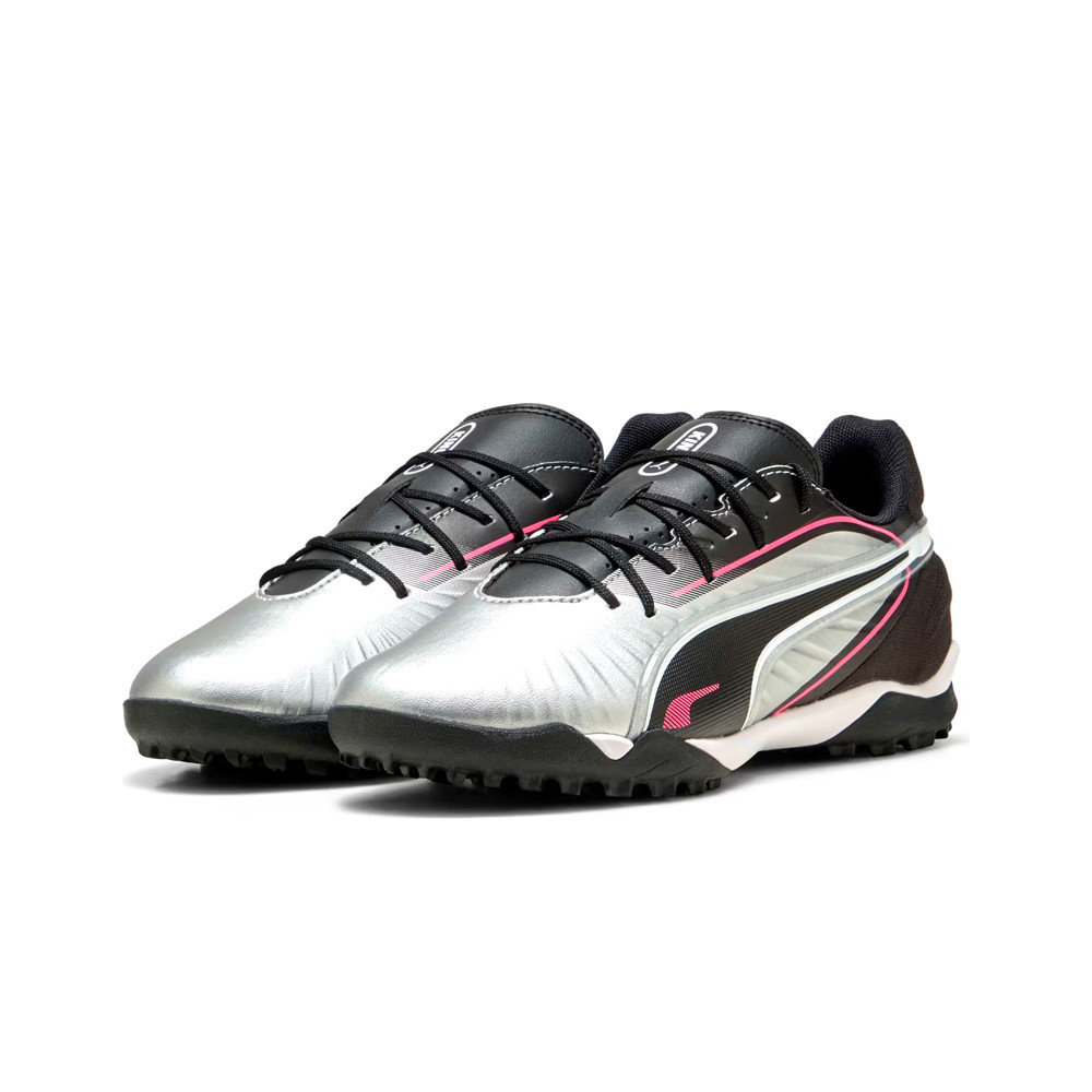 Puma botas de futbol niño multitaco y terreno duro KING MATCH TT+Mid Jr lateral interior