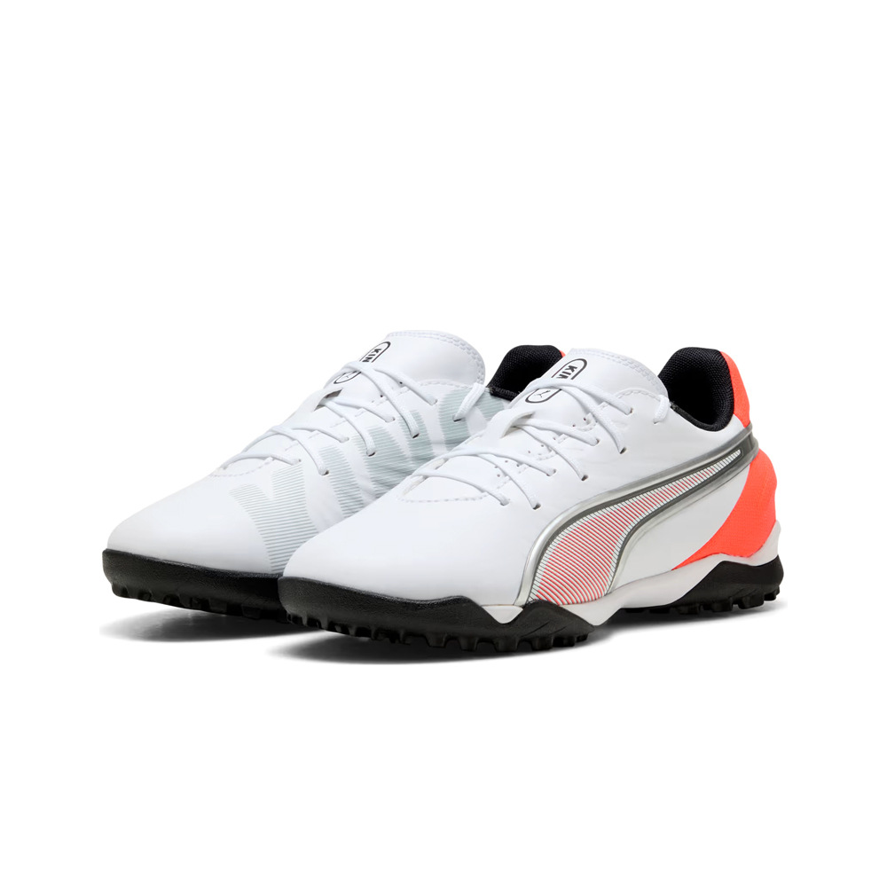 Puma botas de futbol niño multitaco y terreno duro KING MATCH TT+Mid Jr lateral interior