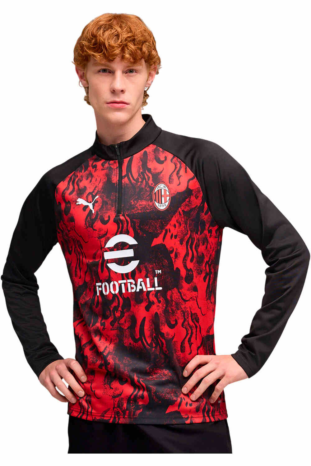 Puma camiseta de fútbol oficiales ACM Warm Up 1/4 ZipT vista frontal