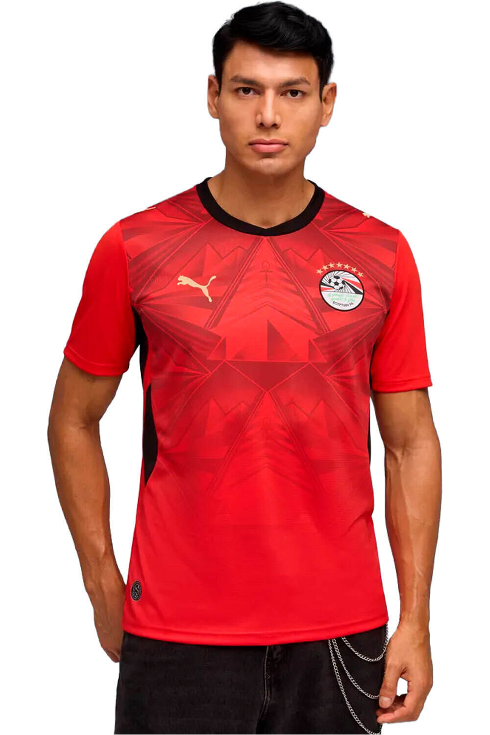 Puma camiseta de fútbol oficiales EGIPTO 25 HOME JERSEY vista frontal