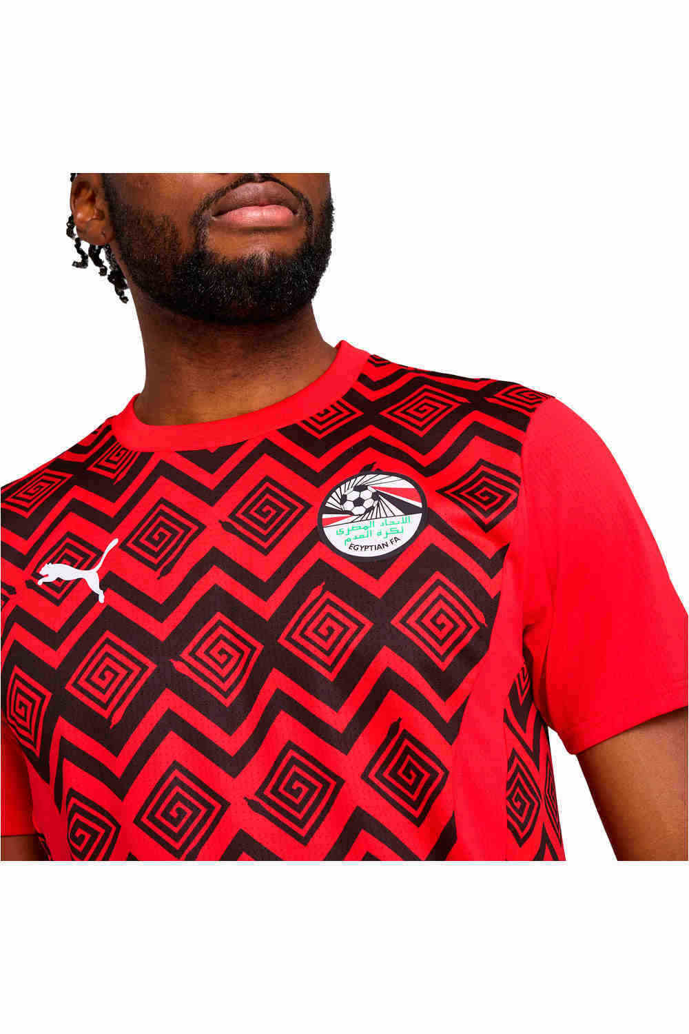 Puma camiseta de fútbol oficiales EGIPTO 25 Prematch SS Jersey vista detalle