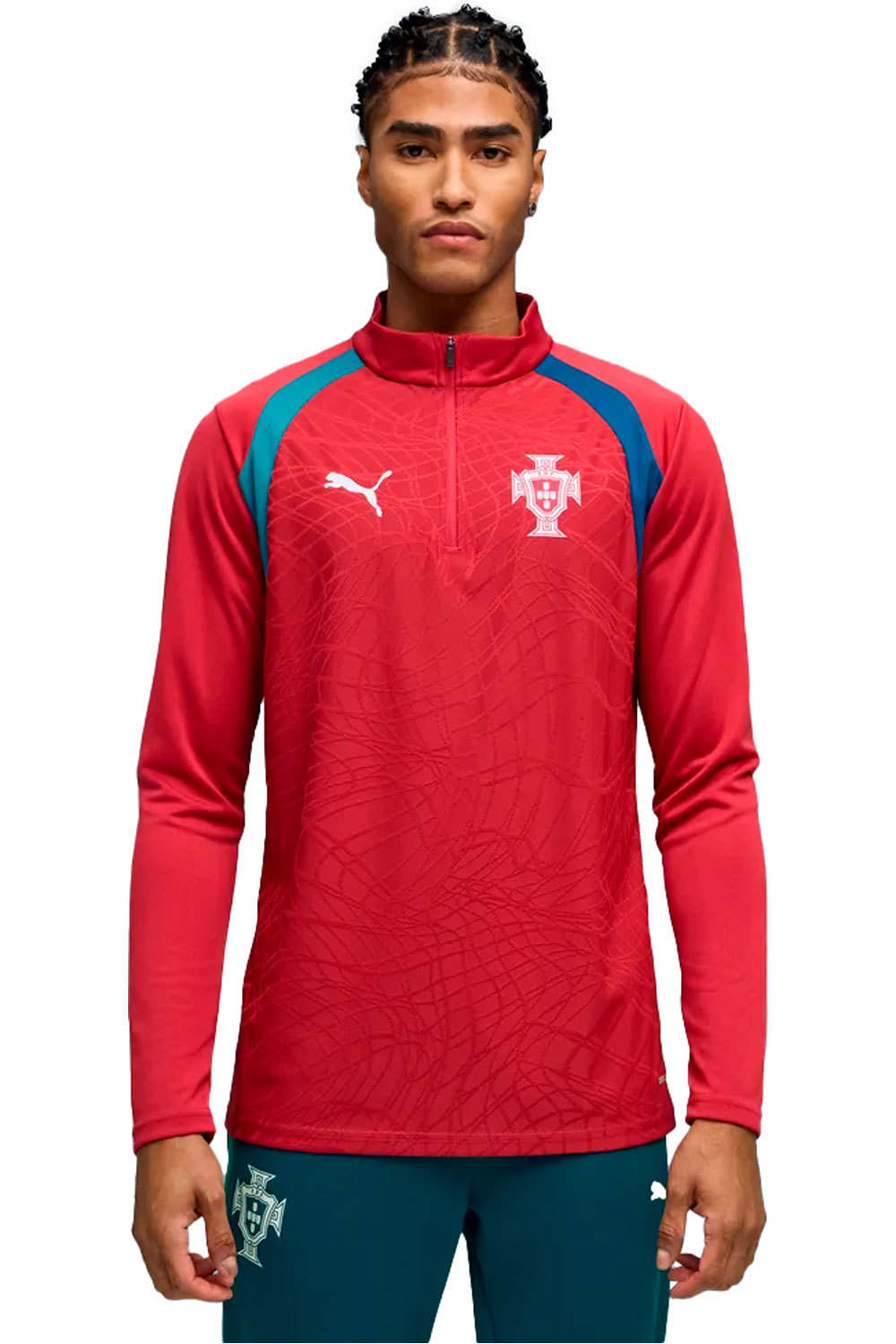 Puma camiseta de fútbol oficiales FPF Training 1/4 Zip vista frontal