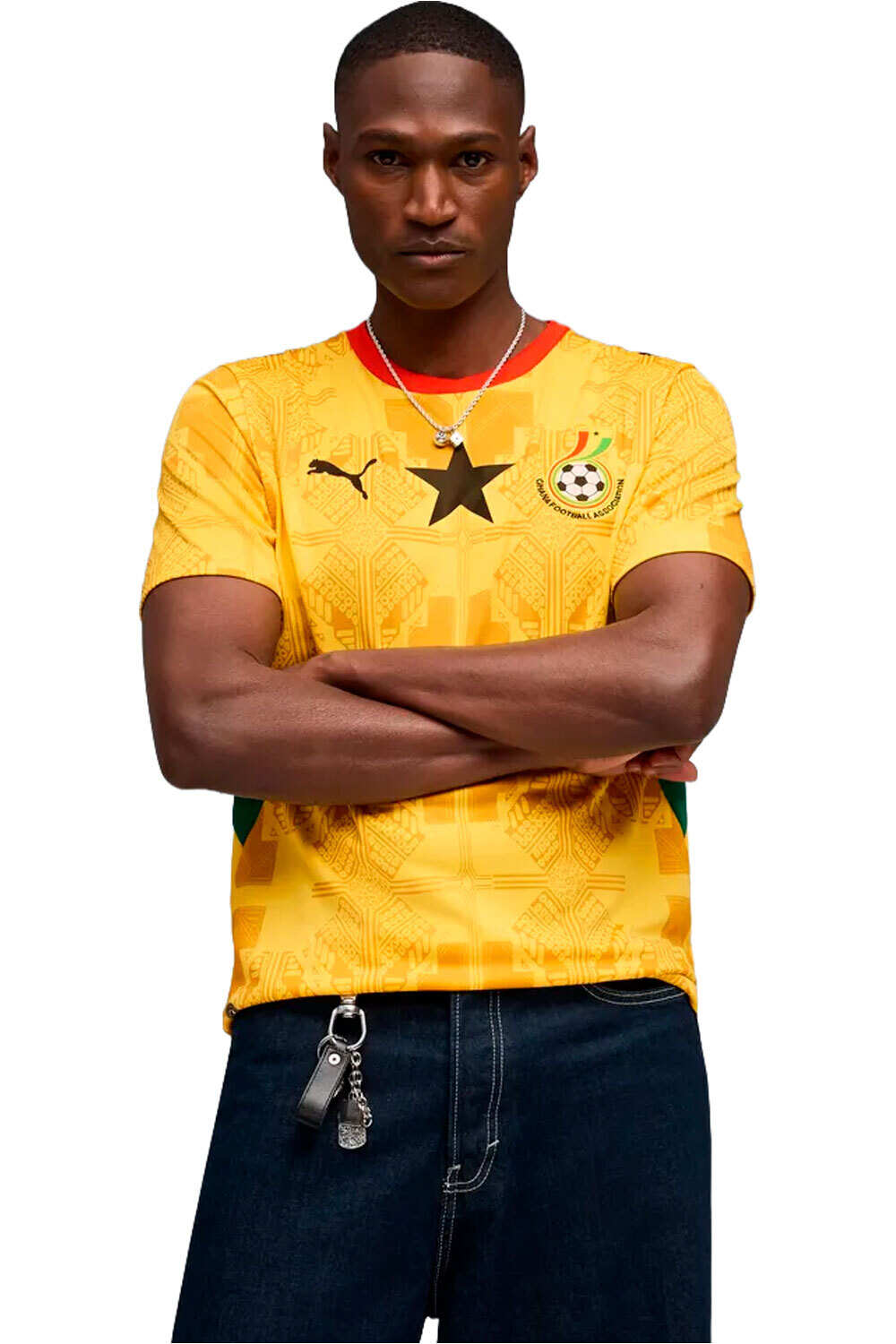 Puma camiseta de fútbol oficiales GHANA 25 AWAY JERSEY vista frontal