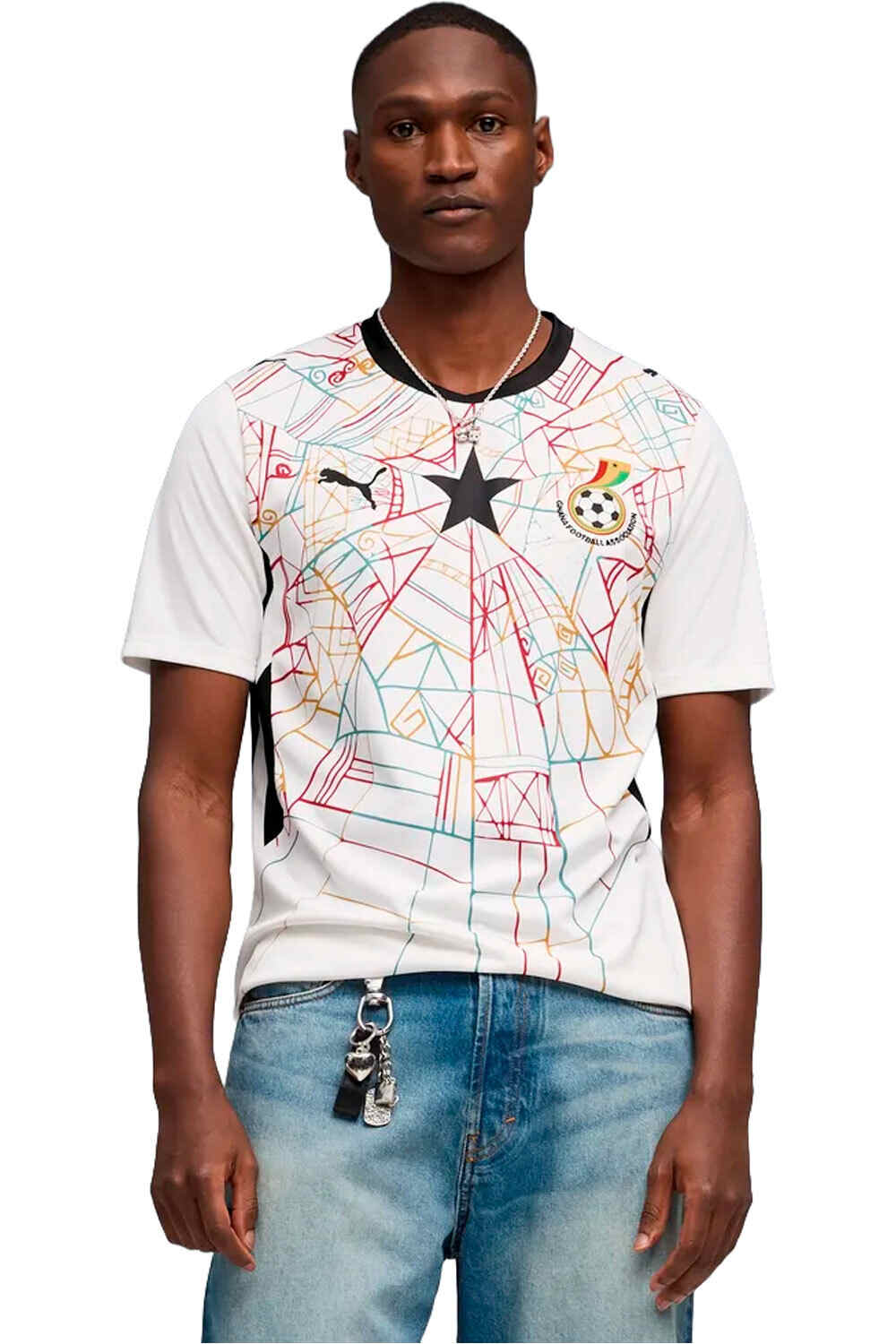 Puma camiseta de fútbol oficiales GHANA 25 HOME JERSEY vista frontal