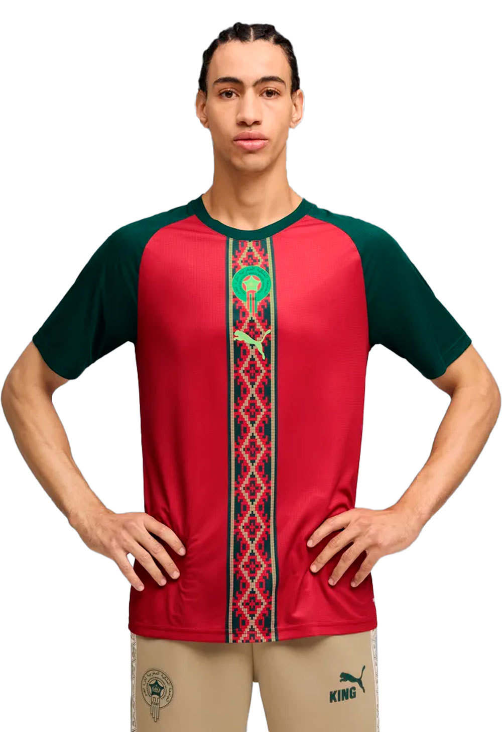 Puma camiseta de fútbol oficiales MARRUECOS 25 WARM UP JERSEY vista frontal