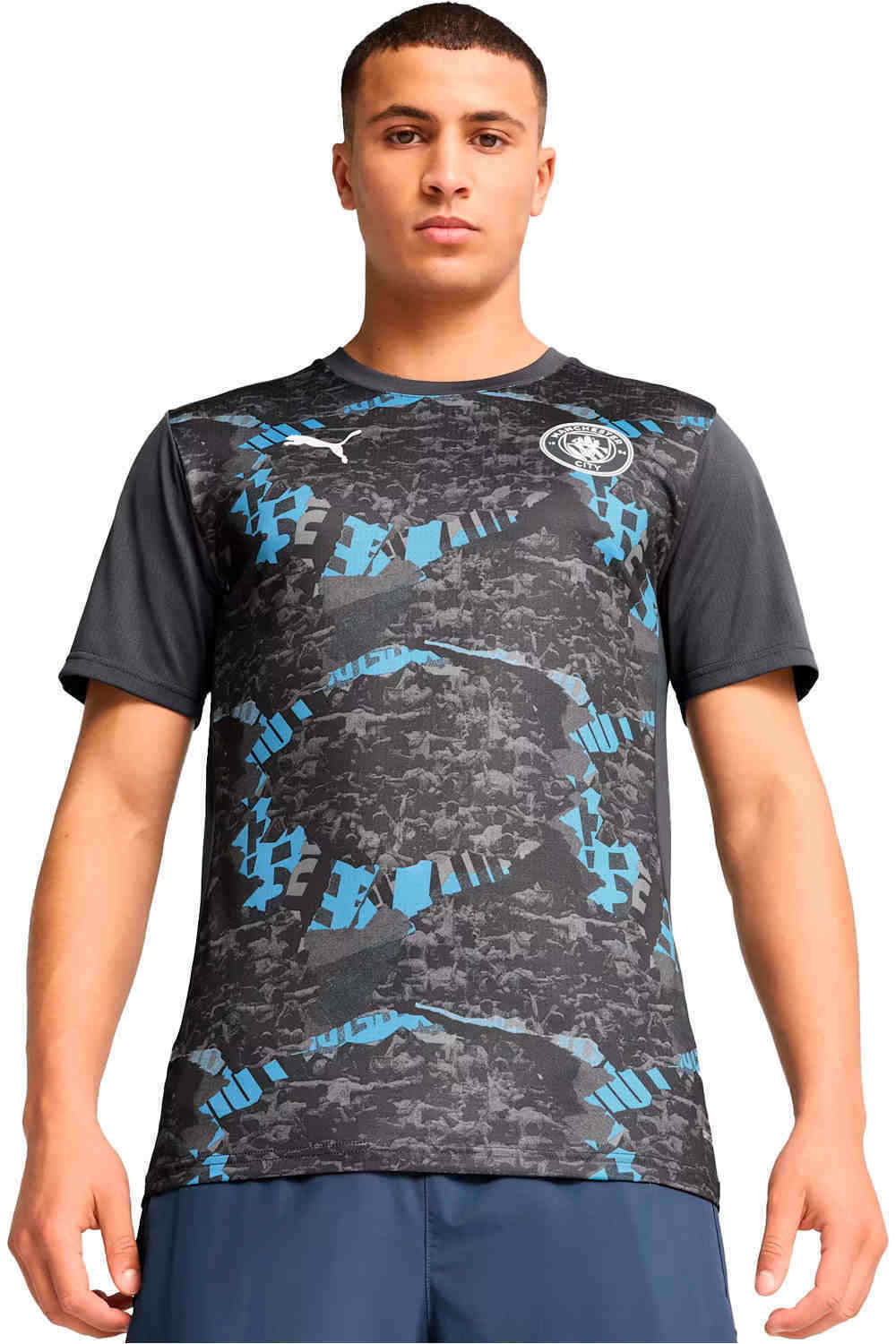 Puma camiseta de fútbol oficiales M.CITY 25 Prematch SS Jersey vista frontal