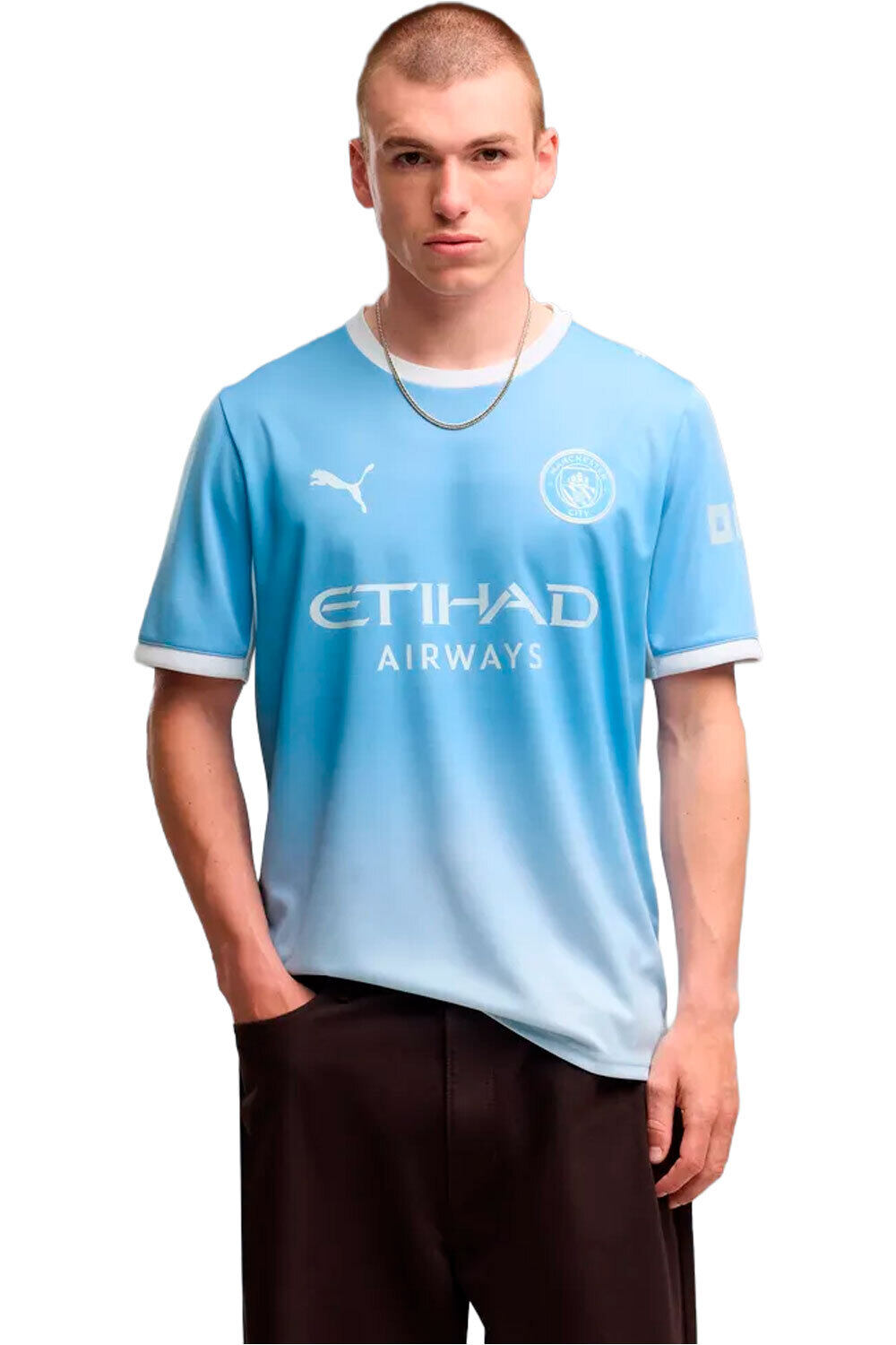 Puma camiseta de fútbol oficiales M.CITY  27 JERSEY HOME vista frontal