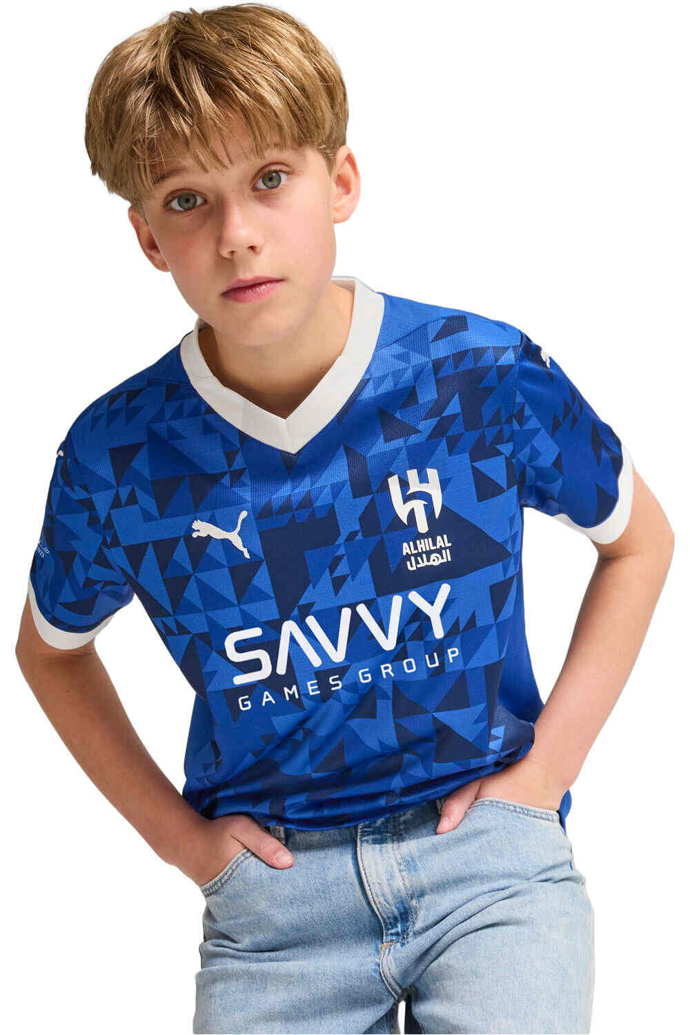 Puma camiseta de fútbol oficiales niño AHSFC Home Jersey Re vista frontal