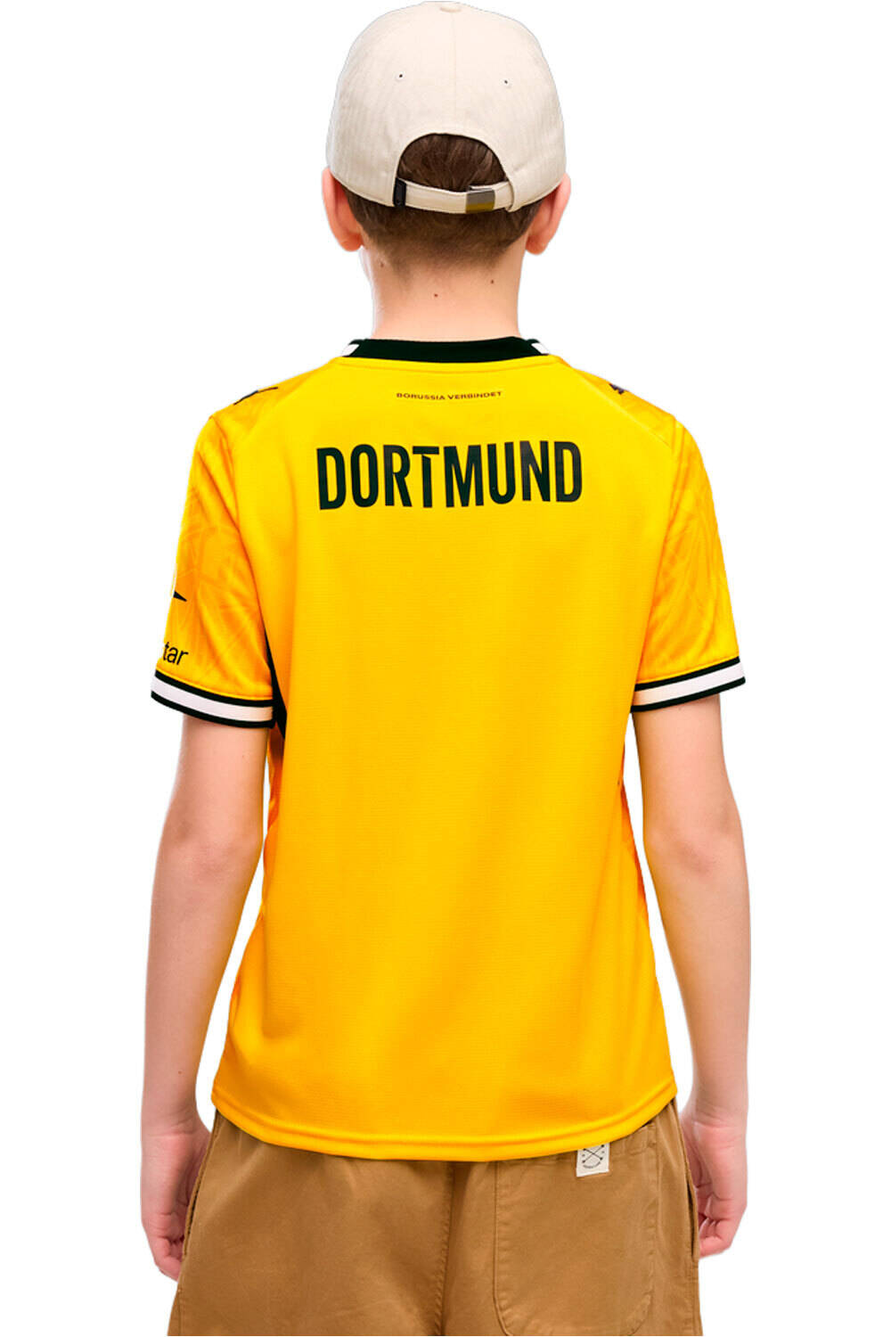 Puma camiseta de fútbol oficiales niño B.DORTMUND  27 JERSEY HOME JR vista trasera