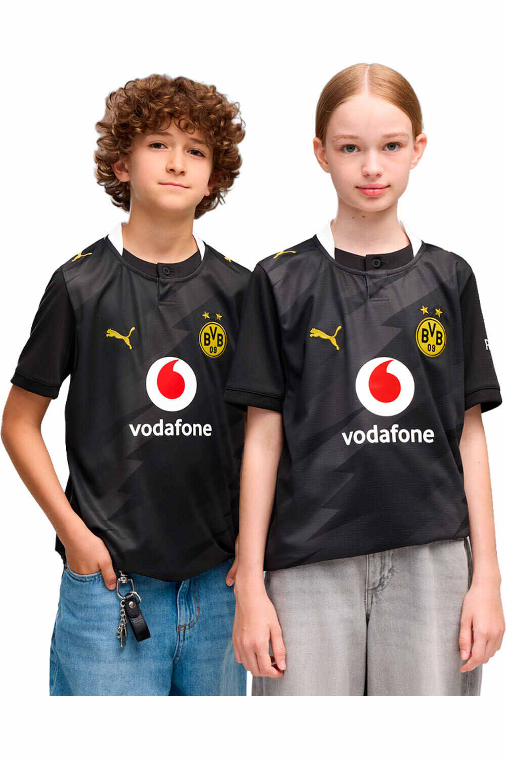 Puma camiseta de fútbol oficiales niño BVB Away Jersey Repl vista frontal